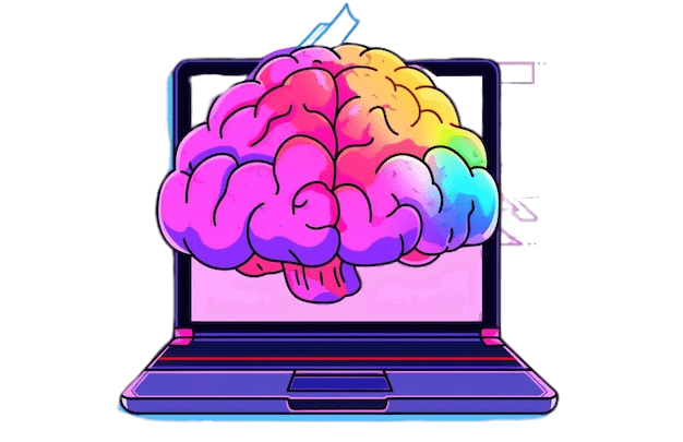 Monitor, laptop y logos de HTML, CSS, JavaScript y React.